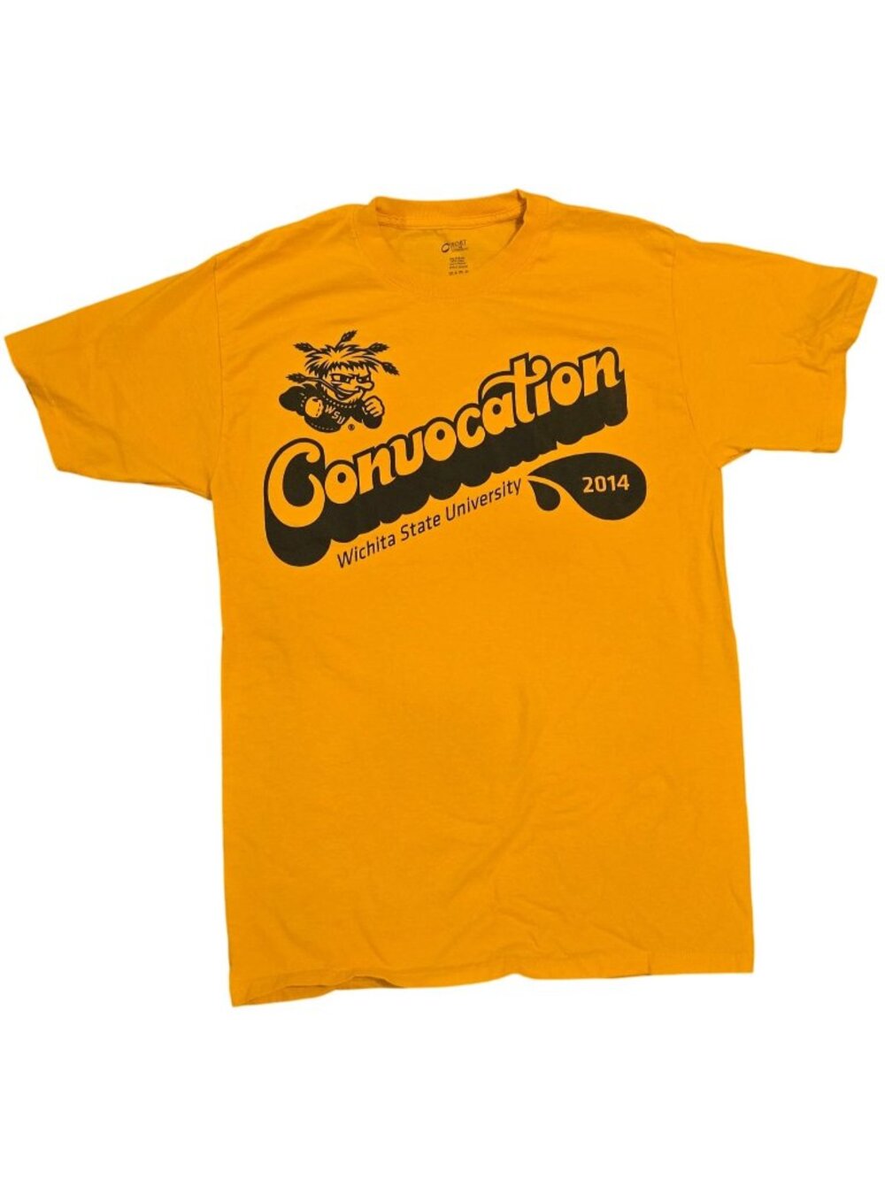Wichita State University 2014 Convocation Yellow T Shirt Adult Medium WSU